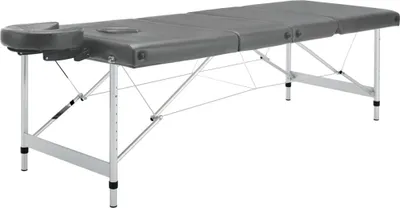 Immagine prodotto di Lettino da Massaggio 4 Zone Telaio Alluminio Antracite 186x68cm
