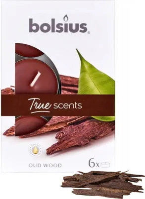 Obrázek produktu pro Čajové svíčky Bolsius 6ks - Oud wood
