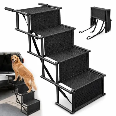 Produktbild von Hundetreppe für Auto bis 60 kg, faltbar, für Hundetransport, leicht