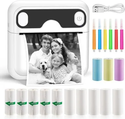 Productafbeelding van ShopGlobe - Mini Printer - Pocket Printers - Draagbare Printer - Mobiele Printer