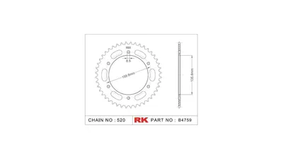 Zdjęcie produktu dla RK Kettenrad 520 46Z Stahl Silber