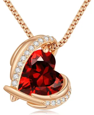 Produktbild von Halskette Damen Rosegold Herz mit Kristall Elegante Geschenkbox