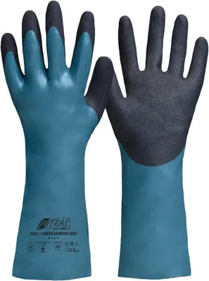 Produktbild von Nitras Green Barrier Grip Chemikalienhandschuhe | Nitrilhandschuhe | 72 Paar