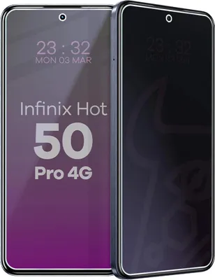 Produktbild von Hybridglas mit Privatschutzfilter für Infinix Hot 50 Pro 4G, Bizon Glass Mule Shadow, Matt