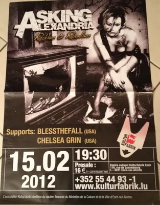 Productafbeelding van Asking Alexandria - Reckless - Affiche / Poster - 70x100 cm