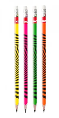 Obrázek produktu pro Kores tužka grafitová trojhranná Grafitos Neon HB s bílou pryží