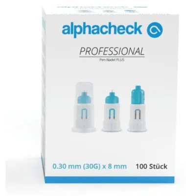 Produktbild von Alphacheck professional Pen-Nadeln Plus 30 Gx8 mm 100 St