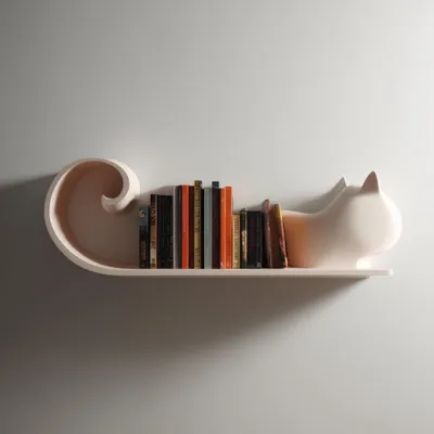 minimalistisches Katzen-Wandregal – Decords Wandregal, Produktansicht 1