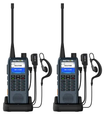 Imagen del producto de Walkie-talkie azul - 16 canales - batería de 2200 mAh - pantalla LCD - para adultos