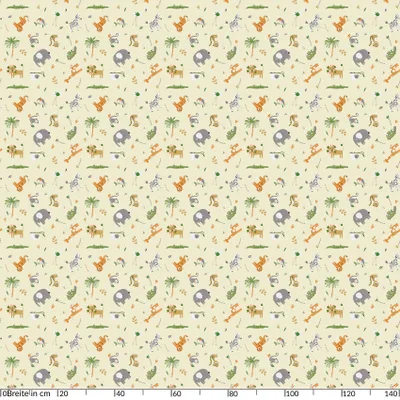 Tischdecke Wachstuch Tiere Beige Robust Wasserabweisend Breite 140 cm Länge 160 cm, Hauptbild