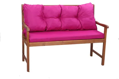 Image de Coussins de banc 120 x 50 x 40 Rosa | Coussins de banc pour l'extérieur | Hollywoodschaukel kissen | Sitzkissen und Rückenkissen | Sitzkissen bank | Setgarden
