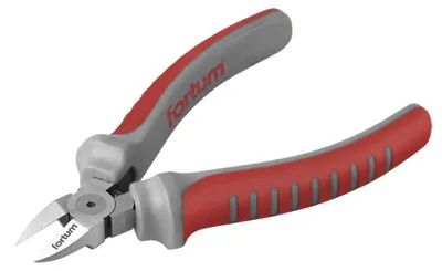 Productafbeelding van kniptang Fortum (4770402) zijkant voor elektronica - 125 mm - 61CrV5