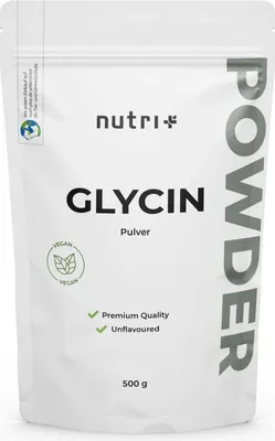 Produktbild von nutri+ Glycin Pulver 500 g - 100 % reines Glycin-Pulver ohne Zusätze
