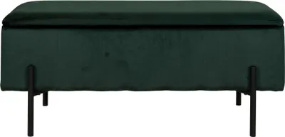 Obrázok produktu pre Truhenbank >Watford< in Grün, Stoff - 95x46x36,5cm (BxHxT)