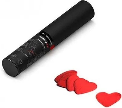 Produktbild von Magic FX Handbetriebene Konfettikanone S 28cm Herzen - Rot