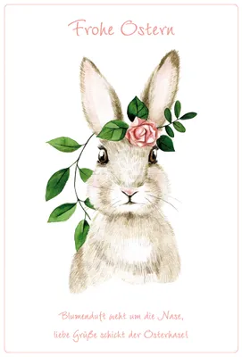 Produktbild von Ostern - Glückwunschkarte - Hase - "Frohe Ostern