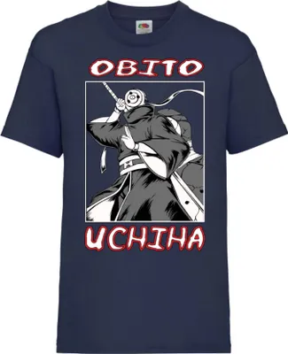 Immagine prodotto di Maglietta per bambini Naruto Obito Uchiha, 9-11 Jahr - 140 , Bleu foncé
