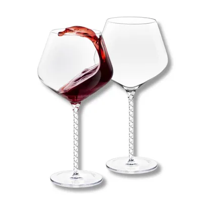 Image de Verres à vin Wilmax 950 ml en cristal transparent, lot de 2 WL-888103/2C