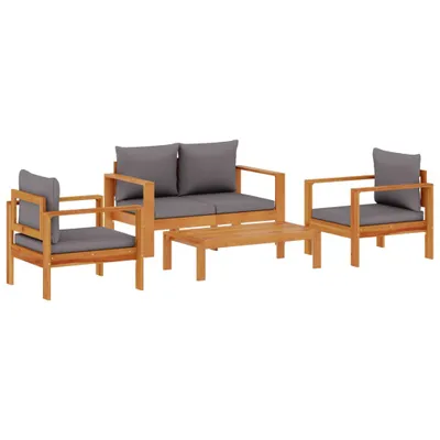 Produktbild von vidaXL 4-tlg. Garten-Sofagarnitur mit Kissen Massivholz Akazie