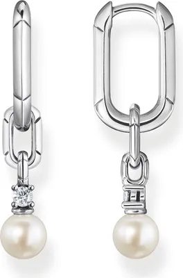 Produktbild von THOMAS SABO Creolen "Glieder und Perlen" Silber CR669-167-14