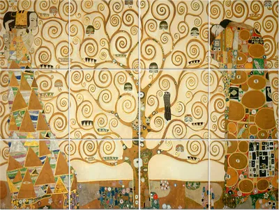 Produktbild von Legendarte - Multipanel Bilder Der Lebensbaum - Gustav Klimt cm. 150x200 (12 Stück)
