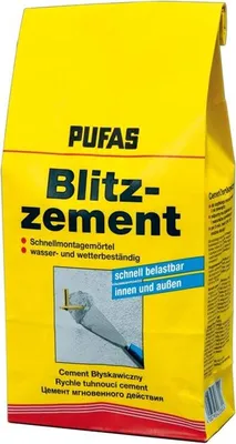 Produktbild von Pufas Blitzzement Schnellzement Zement Mörtel für innen und außen 5kg