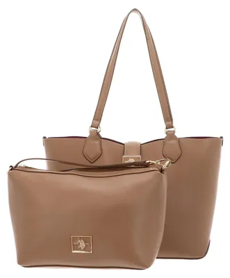 Image de U.S. POLO ASSN. sac à épaule Margaret Shopping Bag Powder marron clair