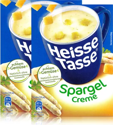 Produktbild von Heisse Tasse Spargel Creme mit Croûtons 3 Beutel á 13,8g (2er Pack)