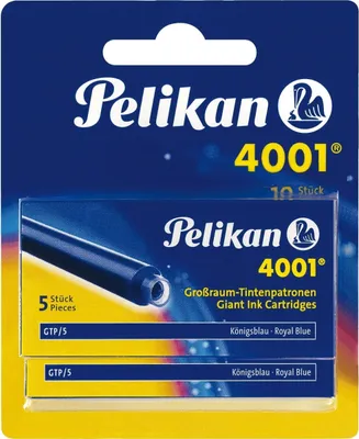 Produktbild von Tintenpatrone 4001 Großraum GTP/5 königsblau Blister Inhalt 2 Stück Packung mit 8 Stück