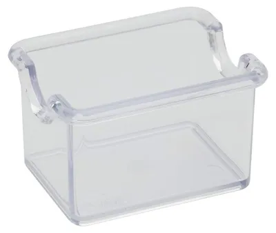 2er Pack Klare Kunststoff-Zuckerdose, transparent