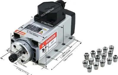 Produktbild von CNC-Spindelmotor, 24000 U/min, Luftkühlsystem, 2,2 kW Anschlusskasten