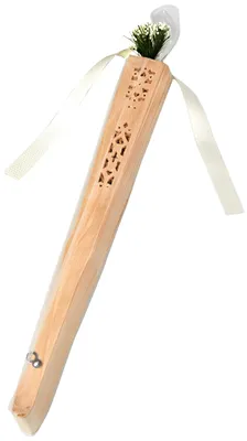 Naturholz-Ventilator mit Quaste, mehrfarbig, 23 cm