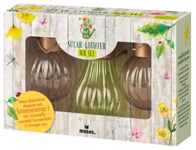 Produktbild von Blatt & Blüte - Solar-Lichter 3er Set