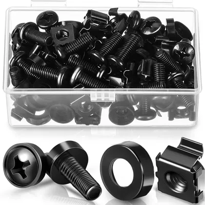 Zdjęcie produktu dla Solidchoice - Zestaw 50 sztuk wsporników montażowych M6 x 16 mm wraz z elementami mocującymi