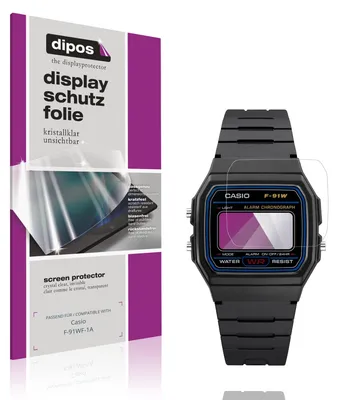 Produktbild von 6x Schutzfolie für Casio F-91WF-1A klar Displayschutzfolie Folie Display Schutz dipos