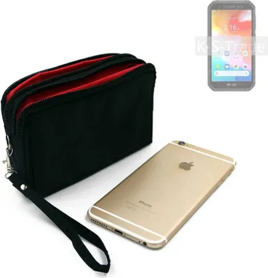 Produktbild von K-S-Trade Schutz Hülle Handy Hülle kompatibel mit Ulefone Armor X7 Gürteltasche Travelbag Handytasche mit Zusatzfächern, schwarz