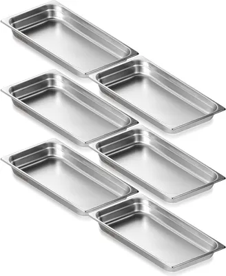 Produktbild von 6er-Pack Hotelpfannen Gastronormbehälter Edelstahl 530x328x67mm 9,25L