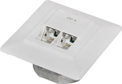 Produktbild von Netzwerkdose, Unterputz, CAT 6, 2x RJ45