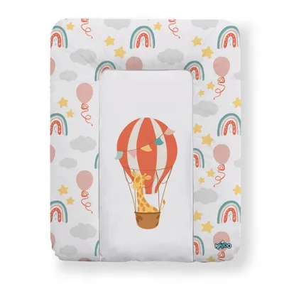 Produktbild von Kikido weiche Wickelauflage 50x70 cm - Baby Wickeltischauflage Junge und Mädchen - Wasserdicht, abwaschbar und pflegeleicht - Heißluftballon