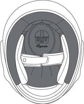 Produktbild von Agv X3000 Innenpolsterung Schwarz L Schwarz L