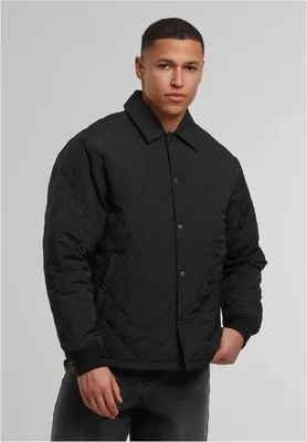 Zdjęcie produktu dla Pánská košile Urban Classics Quilted Overshirt czarny - L