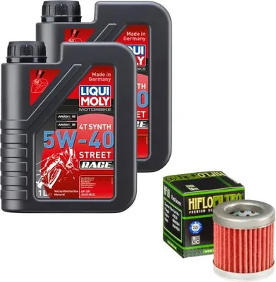 Obrázek produktu pro Údržbová sada pro Aprilia Habana 125 Custom PM010 2000, LiquiMol 5W-40 Race 2L + olejový filtr HiFlo HF181