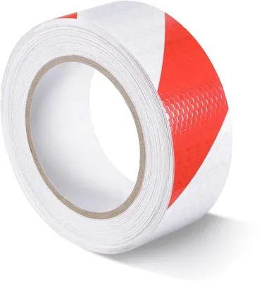 Zdjęcie produktu dla Taśma odblaskowa do oznakowania podłóg – 25 m x 5 cm – samoprzylepna taśma ostrzegawcza