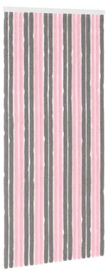 Produktbild von Insektenschutzvorhang Chenille Silber Grau und Rosa 90 x 200 cm