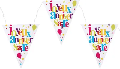 Produktbild von Wimpelkette Geburtstag festlich 3 m - Einheitsgröße