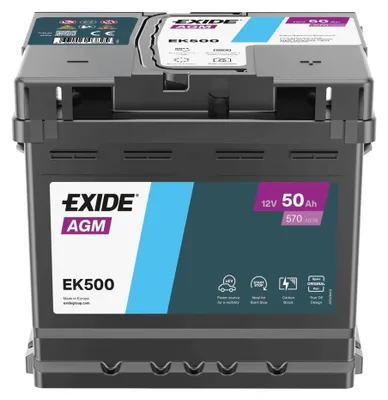 Image de Batterie de démarrage EXIDE 12 V, 50 Ah, 570 A/EN