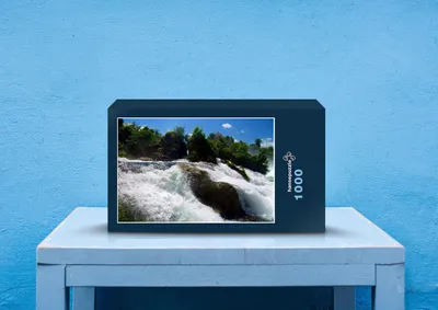Produktbild von hansepuzzle 35922 - Rheinfall Puzzle, 1000 Teile, Reisen, 60,0 x 46,0cm mit hochwertiger Aufbewahrung, Kartonbox und wiederverschließbarem Beutel