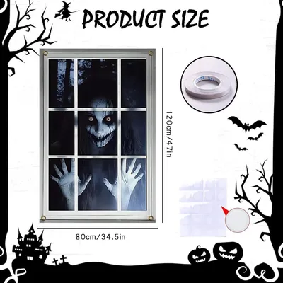 Produktbild von Halloween Türdekoration gruselig, für Innen, 1 Stück, Halloween Deko