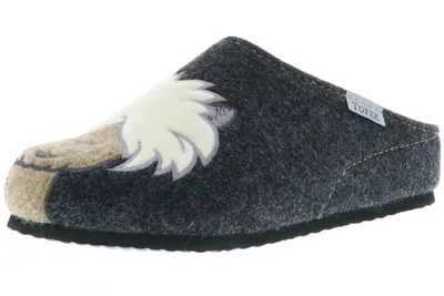 Obrázek produktu pro TOFEE dámské pantofle pantofle pantofle z přírodní vlněné plsti (lama) antracit, velikost:41, barva:Anthracite
