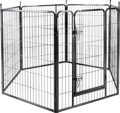 Produktbild von Flamingo Hunde-Laufstall Zecta schwarz, Maße: 156 x 138 x 100 cm